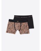 Coffret boxers en coton fantaisie noirs