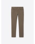 Jean couleur en coton mélangé taupe