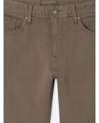 Jean couleur en coton mélangé taupe