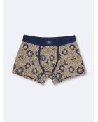 Boxer fleuri en coton tournesol