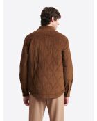 Surchemise fantaisie regular 100% coton noisette