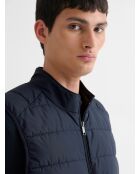 Doudoune sans manches matelassée bleue