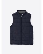 Doudoune sans manches matelassée bleue