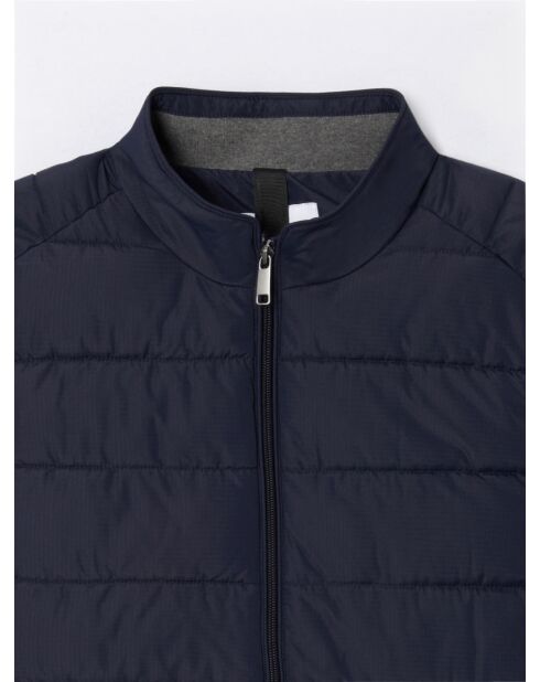 Doudoune sans manches matelassée bleue