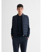 Doudoune sans manches matelassée bleue