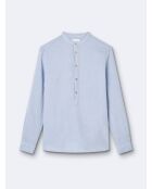 Chemise coton bleue