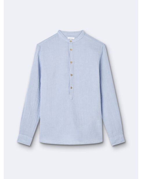 Chemise coton bleue