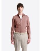 Chemise stretch en coton orange brulé