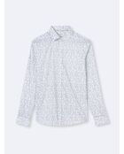 Chemise stretch végétale en coton blanche