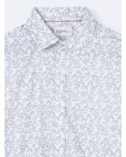 Chemise stretch végétale en coton blanche