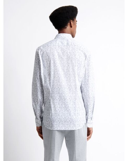 Chemise stretch végétale en coton blanche