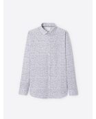 Chemise infroissable végétale bleu marine