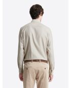 Chemise fantaisie 100% coton écru 2