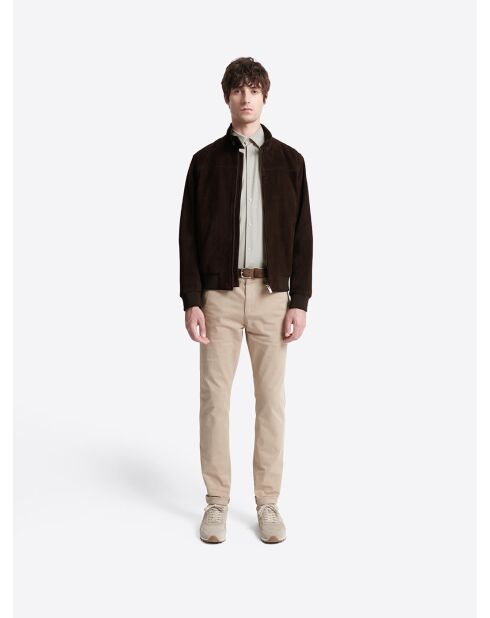 Chemise fantaisie 100% coton écru 2