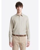 Chemise fantaisie 100% coton écru 2