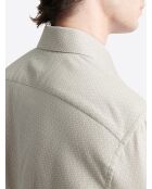 Chemise fantaisie 100% coton écru 2