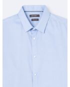 Chemise double retors en 100% coton bleu ciel