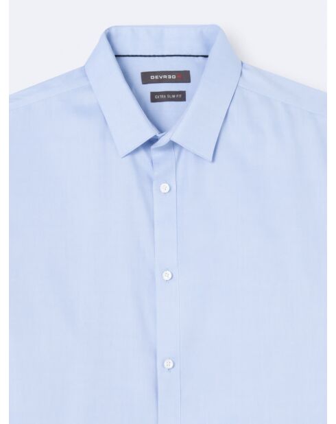 Chemise double retors en 100% coton bleu ciel