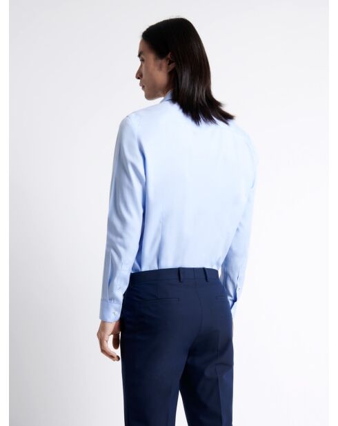 Chemise double retors en 100% coton bleu ciel