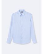 Chemise double retors en 100% coton bleu ciel