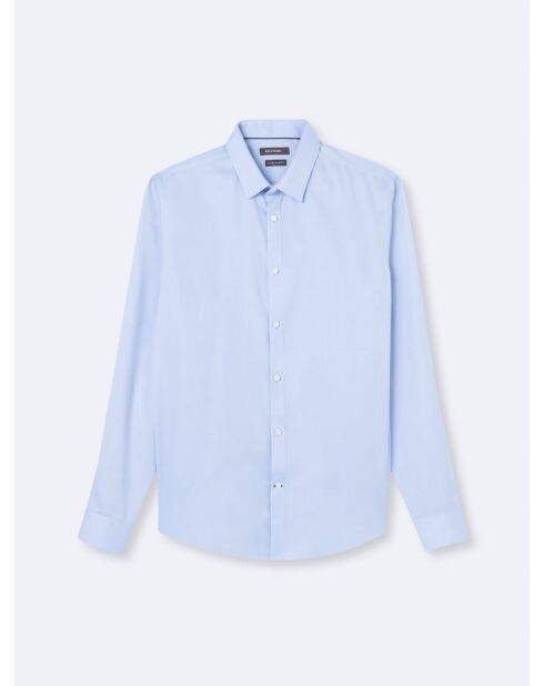 Chemise double retors en 100% coton bleu ciel