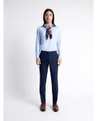 Chemise double retors en 100% coton bleu ciel