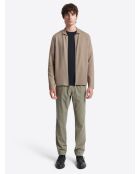 Cardigan à col chemisier beige gris