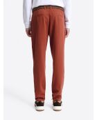 Slack en Coton & Lin orange brulé