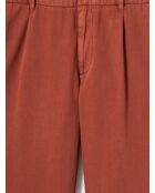 Slack en Coton & Lin orange brulé