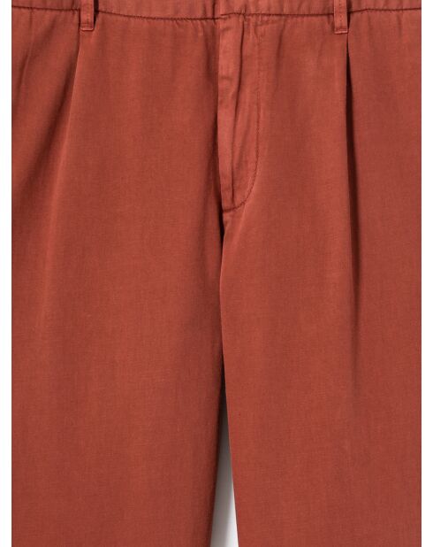 Slack en Coton & Lin orange brulé