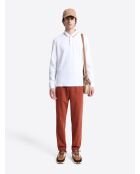 Slack en Coton & Lin orange brulé