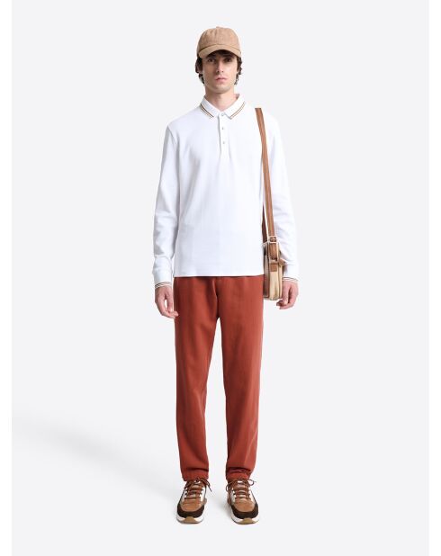 Slack en Coton & Lin orange brulé