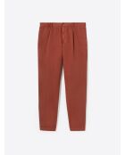 Slack en Coton & Lin orange brulé