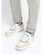 Baskets bi-matière blanches