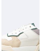 Baskets bi-matière blanches