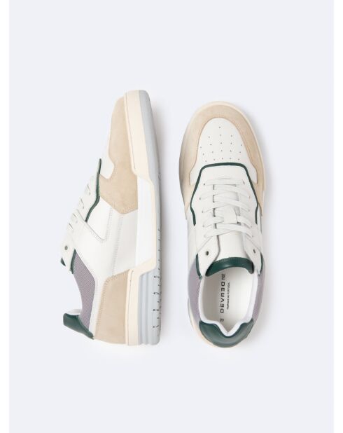 Baskets bi-matière blanches