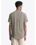 Chemise fantaisie rouge/ocre