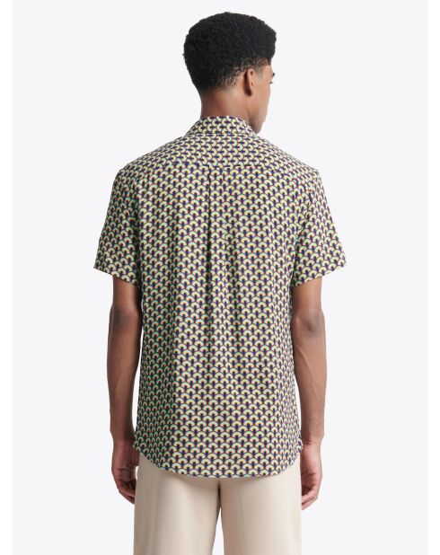 Chemise fantaisie rouge/ocre