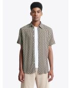 Chemise fantaisie rouge/ocre