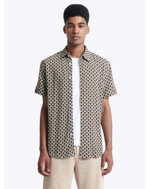 Chemise fantaisie rouge/ocre