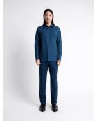 Chemise 100% coton bleu outremer