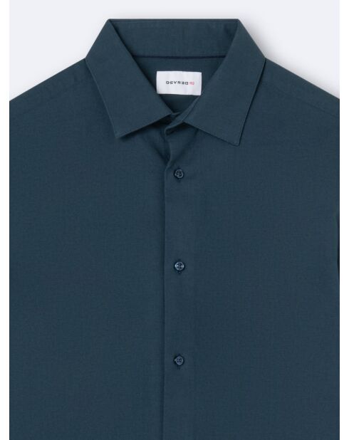 Chemise 100% coton bleu outremer