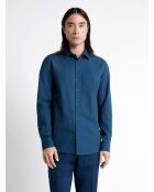 Chemise 100% coton bleu outremer