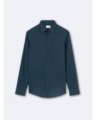 Chemise 100% coton bleu outremer