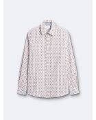 Chemise 100% coton fantaisie orange brulé