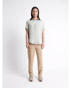 Chemise éco-responsable 100% lin vert lichen