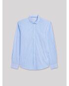 Chemise extra-slim stretch rayée bleu/blanc