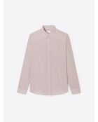 Chemise à motif en coton orange brulé