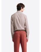 Chemise à motif en coton orange brulé