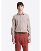 Chemise à motif en coton orange brulé